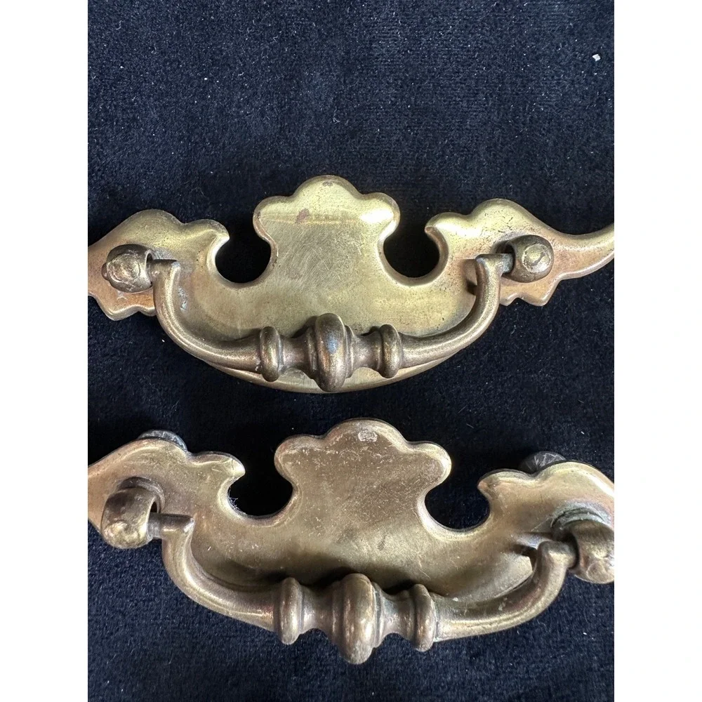 Vintage Brass Drawer Pulls Lot Set of 6 Vintage Hardware MCM 5
